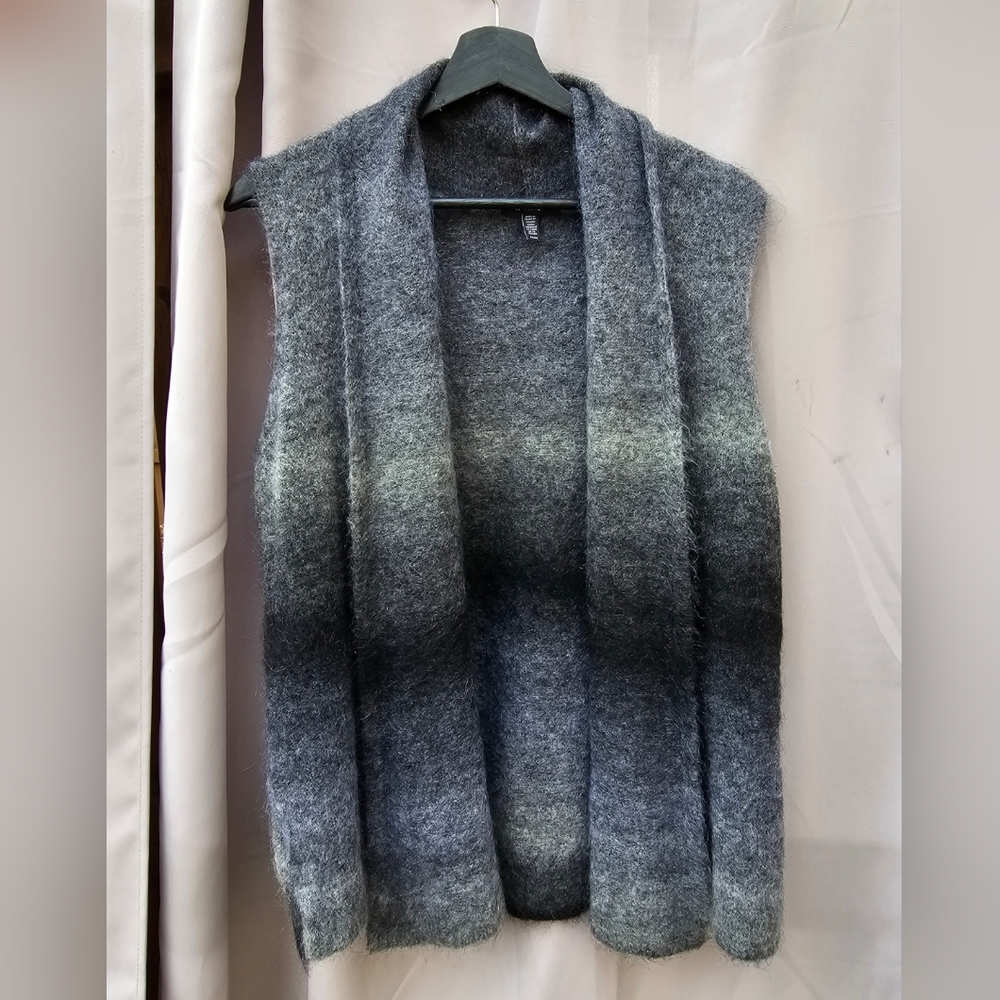 Eileen Fisher Ombre Italian Mohair Sleeveless Cardigan